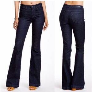 AG Adriano Goldschmied The Janis High Rise Dark Wash Flare Jeans 28 Regular